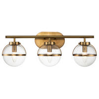 VÄGGLAMPA FÖR BADRUM Elstead Hollis 60.0/23/19.3 cm   - mässingsfärgad, Design, metall/glas (60.0/23/19.3cm) - Elstead Lighting