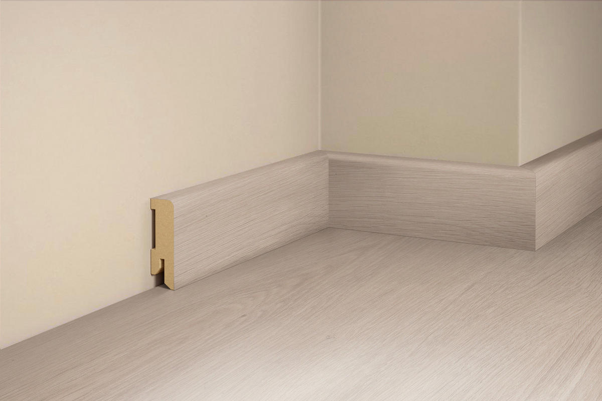 SOCKELLEISTE, Eiche Edelweiss  - Basics, Holz (240/5/1,6cm) - Tilo