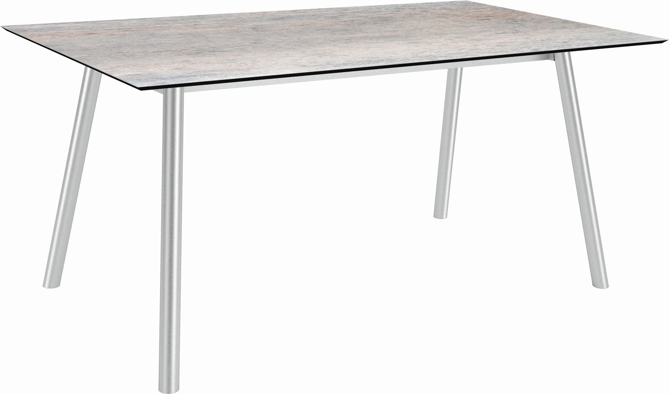 GARTENTISCH Kunststoff Grau rechteckig  - Silberfarben/Grau, MODERN, Kunststoff/Metall (180/100/75cm) - Stern