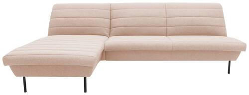 ECKSOFA Looks IX Creme Webstoff  - Creme/Schwarz, Design, Textil/Metall (168/274cm) - LOOKS by W.Joop