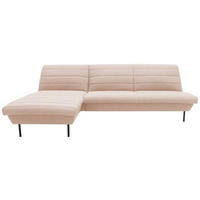 ECKSOFA in Webstoff Creme  168/274 cm  - Creme/Schwarz, Design, Textil/Metall (168/274cm) - LOOKS by W.Joop