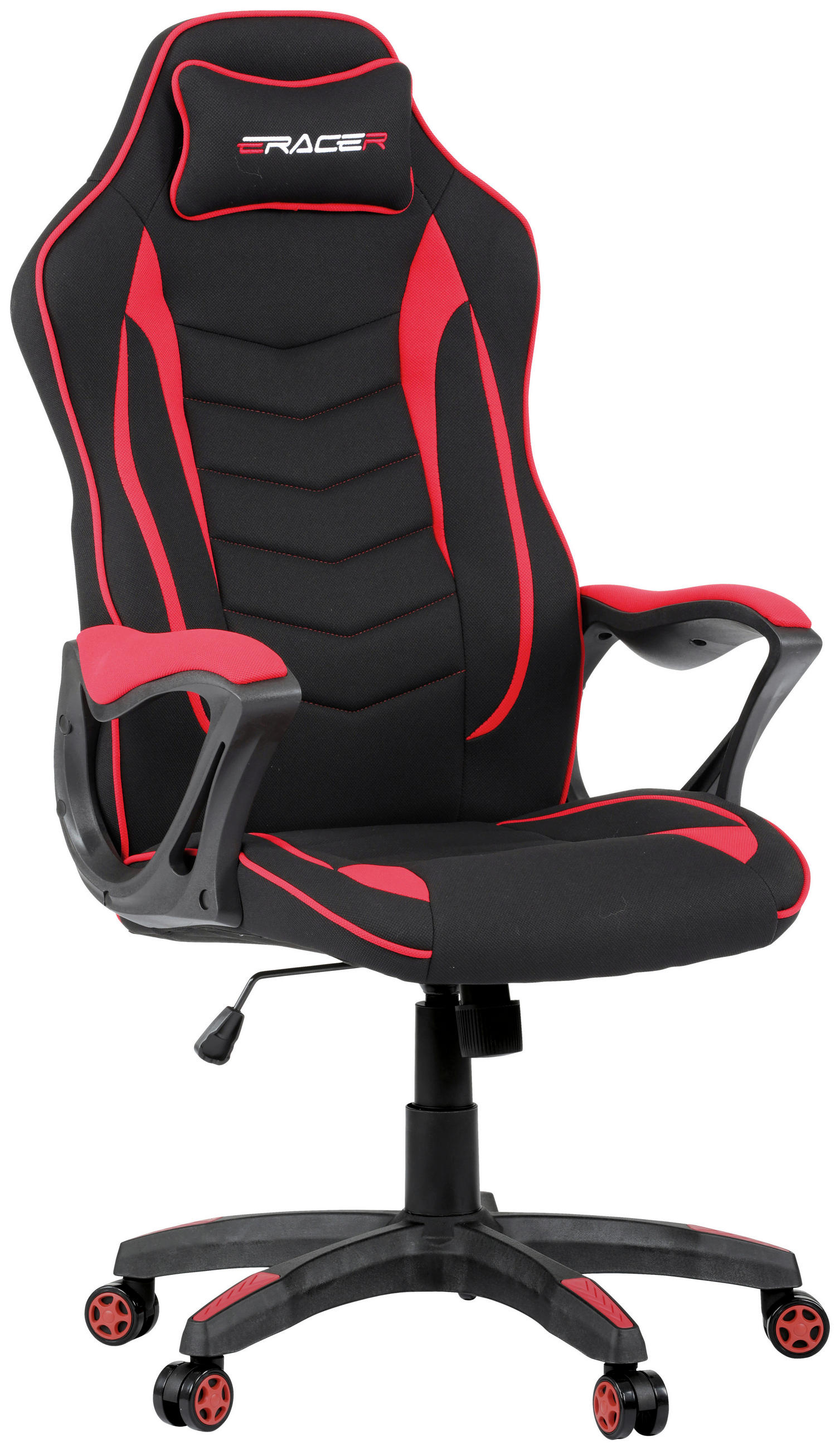 E-shop Xora OTOČNÁ STOLIČKA, mikrovlákno, červená, čierna