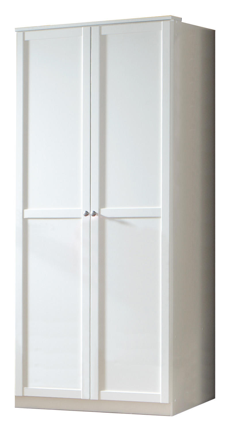 ŠATNÍKOVÁ SKRIŇA, biela, 90/198/58 cm - farby zinku/biela, Basics, kov/kompozitné drevo (90/198/58cm)