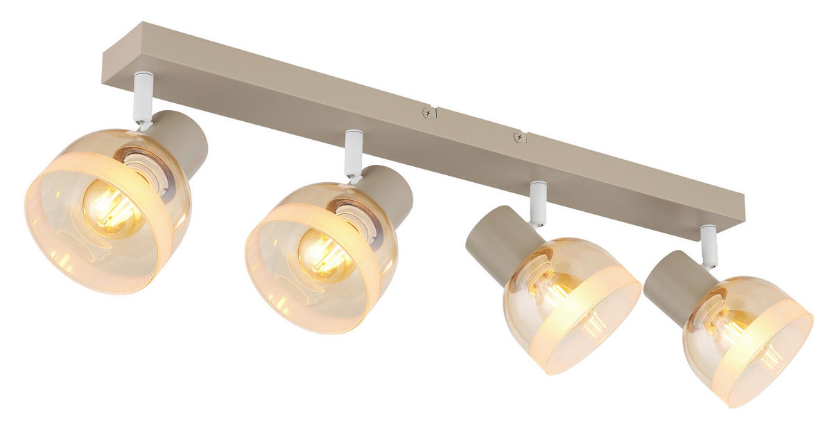 STRAHLER Kairo 56/10/14 cm  - Sandfarben/Orange, Design, Glas/Metall (56/10/14cm) - Globo