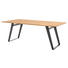 ESSTISCH Eiche massiv rechteckig Eichefarben, Schwarz - Eichefarben/Schwarz, KONVENTIONELL, Holz/Metall (200/100/75,5cm) - Voleo