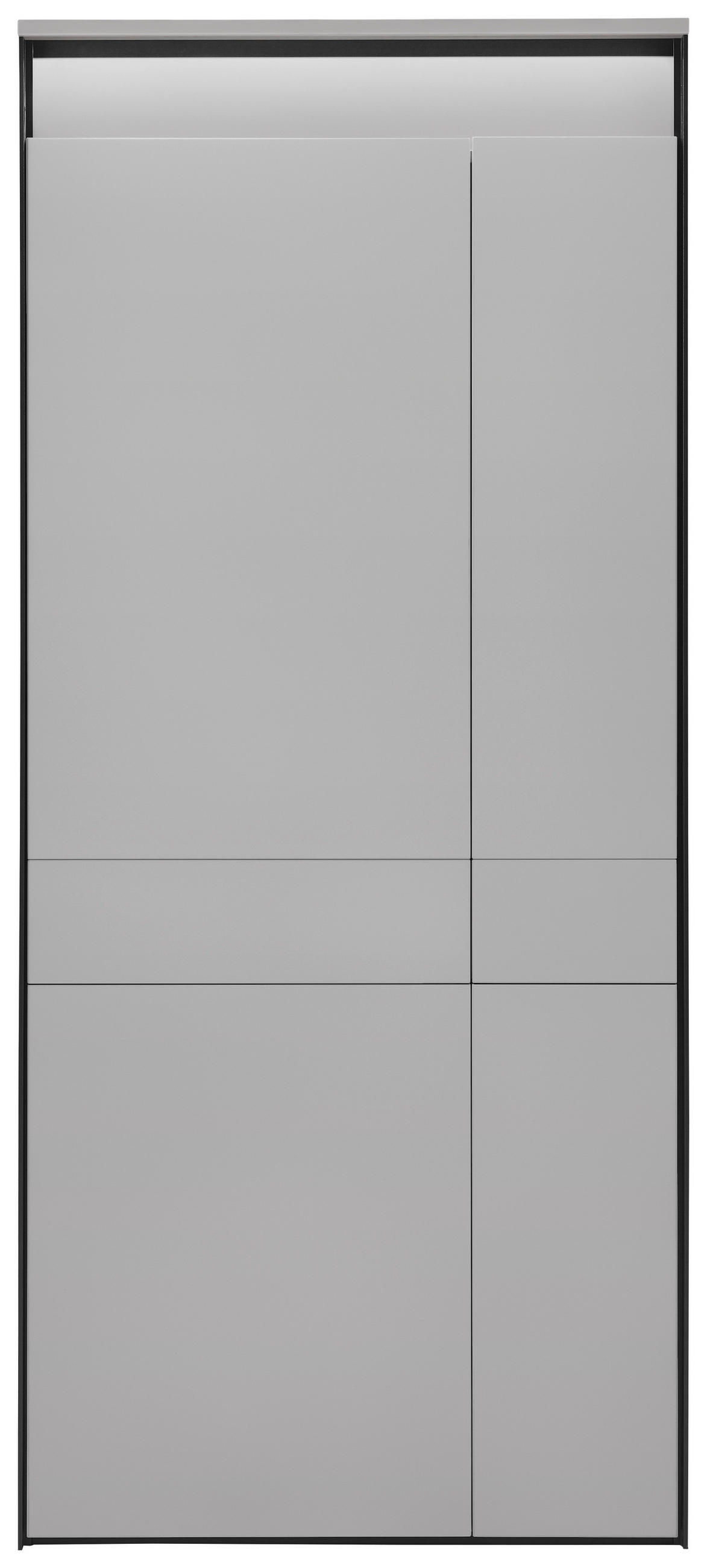 GARDEROBENSCHRANK  in 87,7/200/37,8 cm  - Beige/Schwarz, KONVENTIONELL, Holzwerkstoff (87,7/200/37,8cm) - Voleo