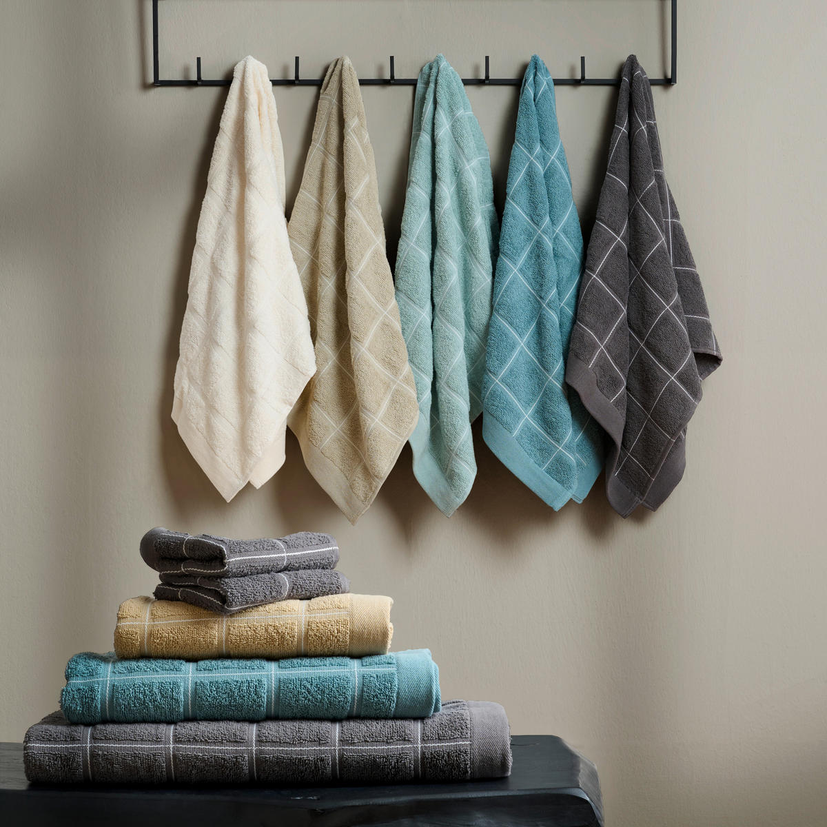 SADA RUČNÍKŮ PRO HOSTY, 30/50 cm, karamel - karamel, textil (30/50cm) - Esposa