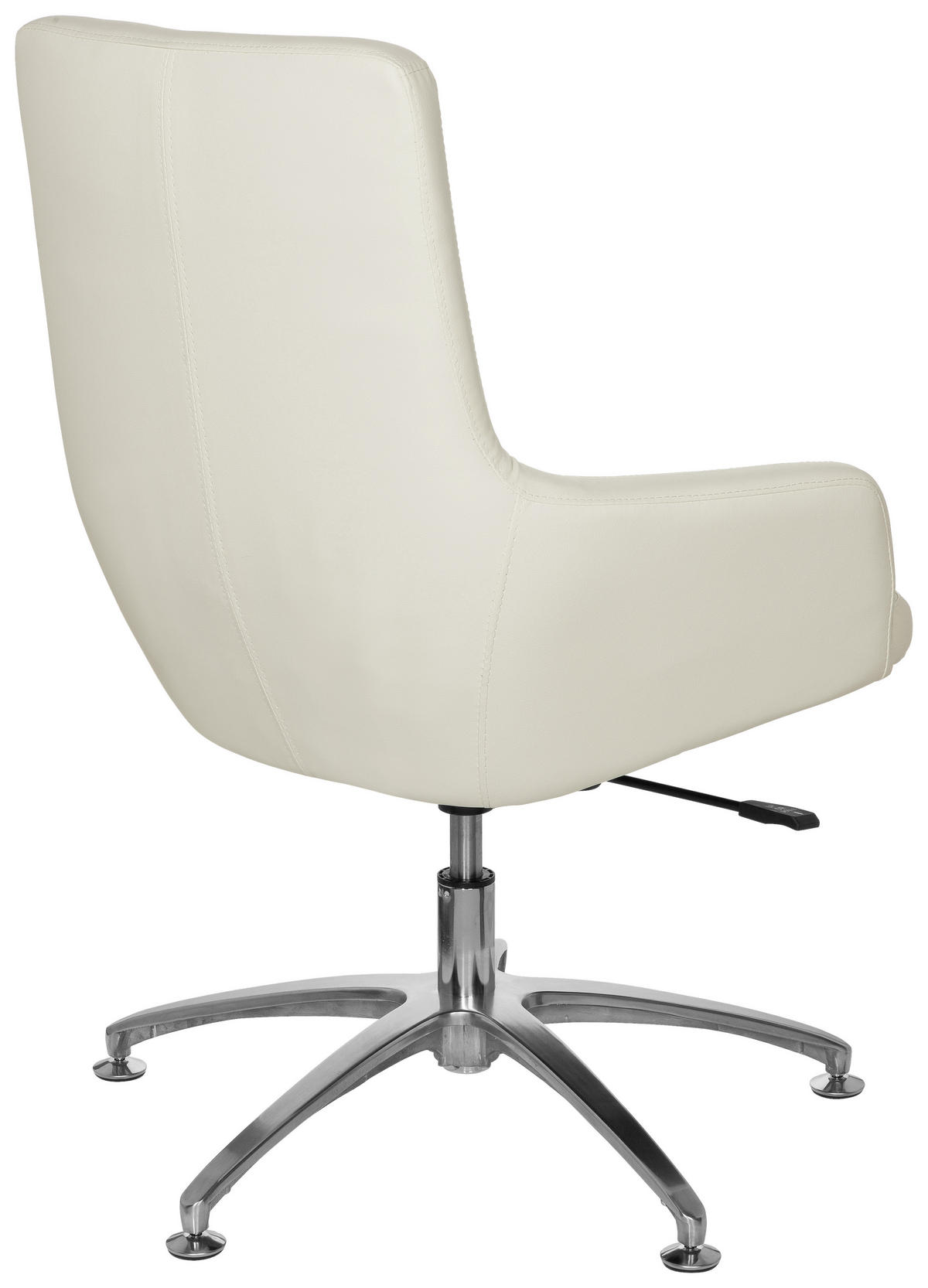 KONFERENČNI STOL kovina, tekstil krem barve  - barve kroma/krem barve, Moderno, kovina/tekstil (60/108/48cm) - MID.YOU