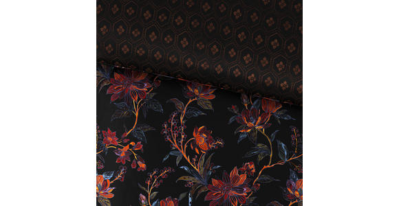 WENDEBETTWÄSCHE Satin 140/200 cm - Schwarz, KONVENTIONELL, Textil (140/200cm) - Esposa