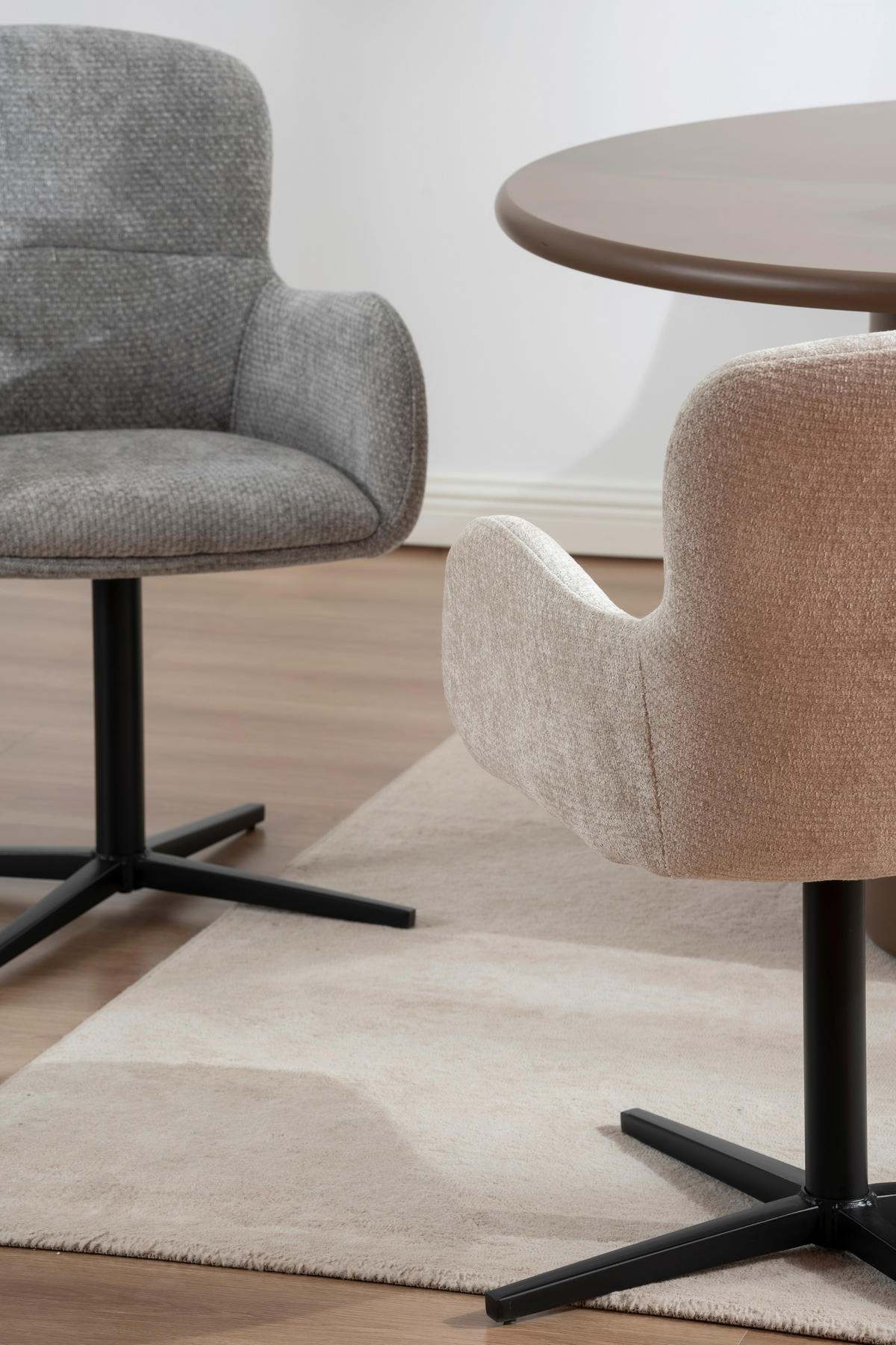 NASLANJAČ, les, kovina, tekstil siva  - siva/črna, Moderno, kovina/tekstil (57/85/63cm) - Livetastic