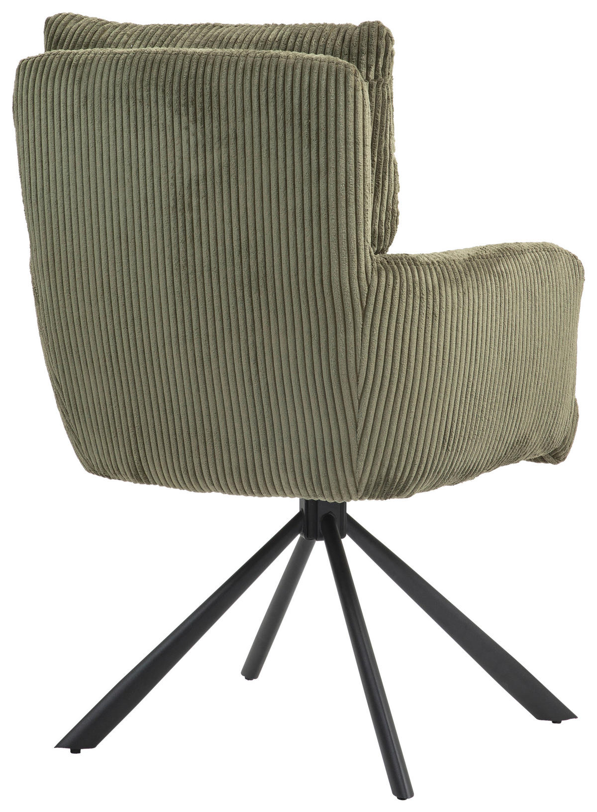 ARMLEHNSTUHL  in Eisen Cord  - Schwarz/Grün, KONVENTIONELL, Textil/Metall (60/95/67cm) - MID.YOU