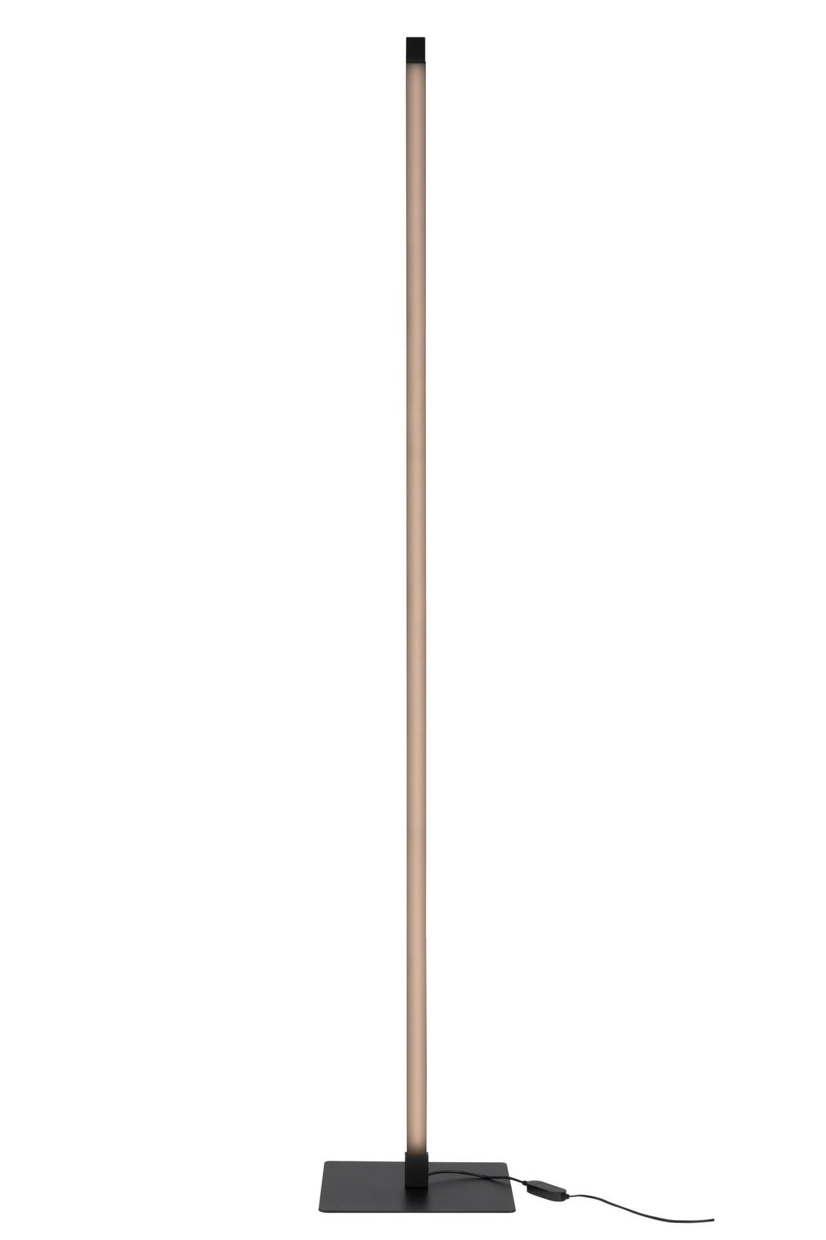 LED ÁLLÓLÁMPA - fekete/fehér, Lifestyle, műanyag/fém (24,5/148/24,5cm) - Novel