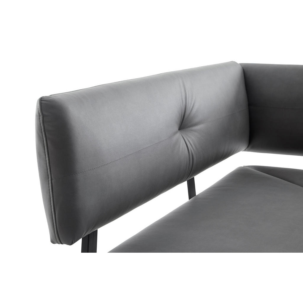 Thumbnail - Cantus Eckbank, Schwarz, Dunkelgrau, Metall, Textil, 4-Sitzer, L-Form, 205x165 cm, Fußauswahl, Stoffauswahl, Typenauswah...