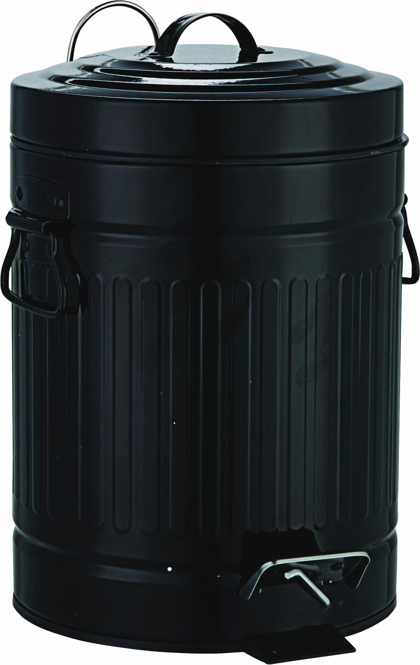 TRETEIMER 5 l  Metall  - Schwarz, Basics, Kunststoff/Metall (20,5/27/20,5cm) - Sadena