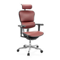 DREHSTUHL  in Schwarz, Weinrot  - Silberfarben/Weinrot, MODERN, Leder/Kunststoff (65/132/60cm) - MID.YOU