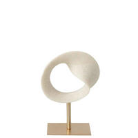 SKULPTUR - Weiss/Goldfarben, Basics, Naturmaterialien/Stein (20/9,5/30cm) - Ambia Home
