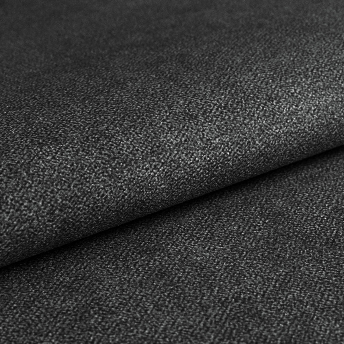 HOCKER in Textil Anthrazit, Grau  - Chromfarben/Anthrazit, Modern, Textil/Metall (100/43/80cm) - MID.YOU