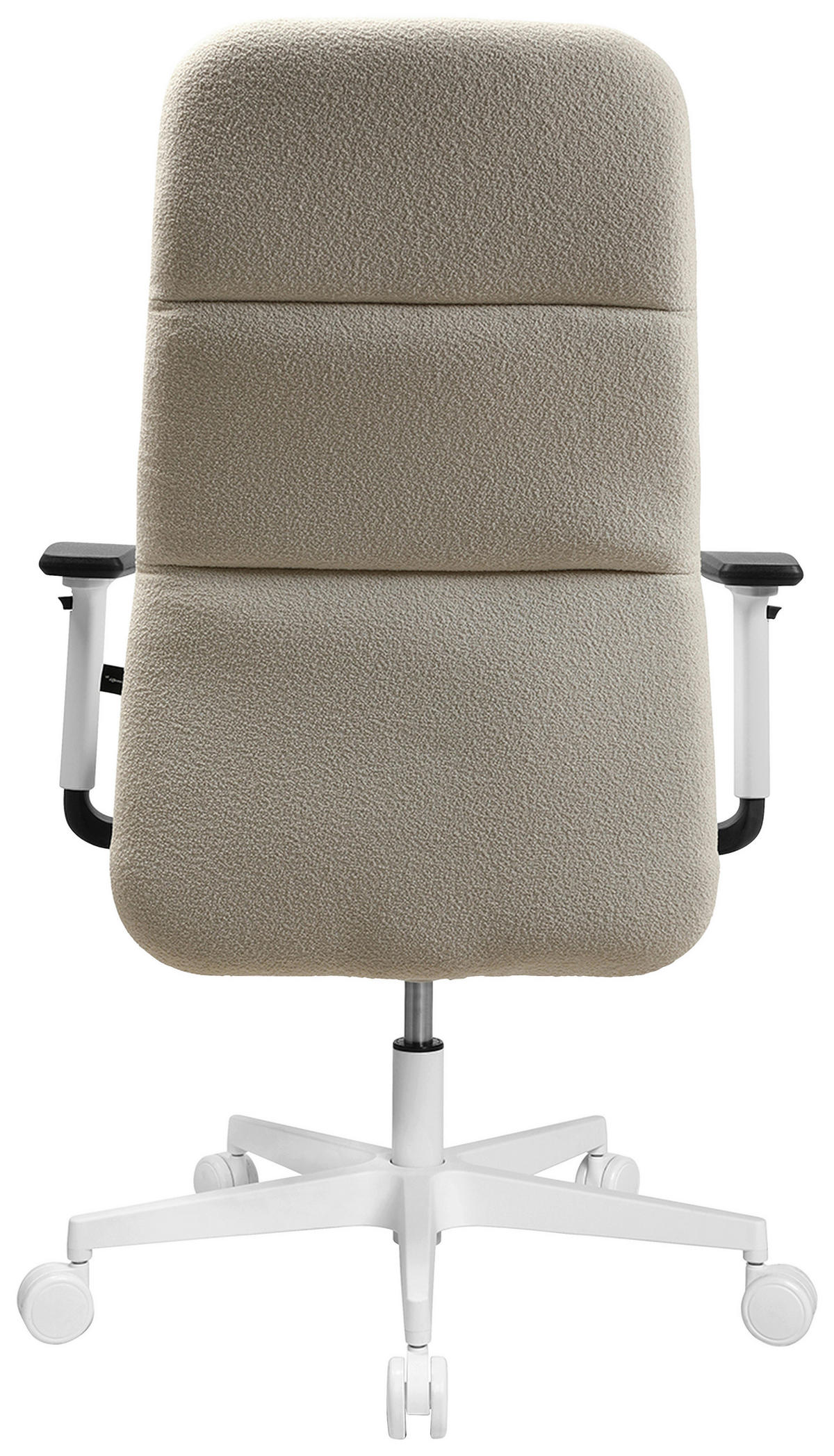 DREHSTUHL Velours Weiß, Beige  - Beige/Schwarz, MODERN, Kunststoff/Textil (71/111-120/58-62cm) - Topstar