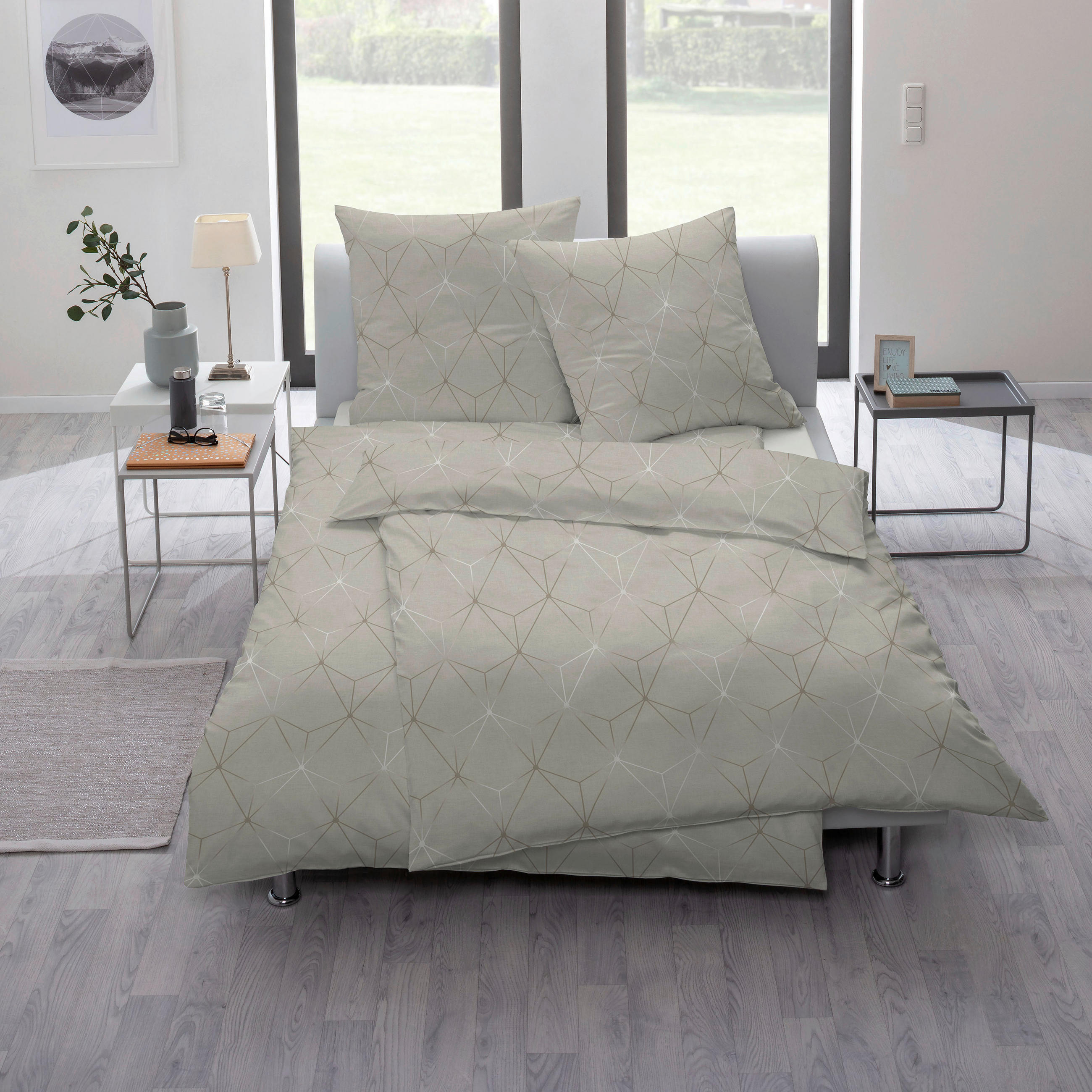 BETTWÄSCHE Atelier Flanell 155/220 cm  - Braun, Trend, Textil (155/220cm) - Estella