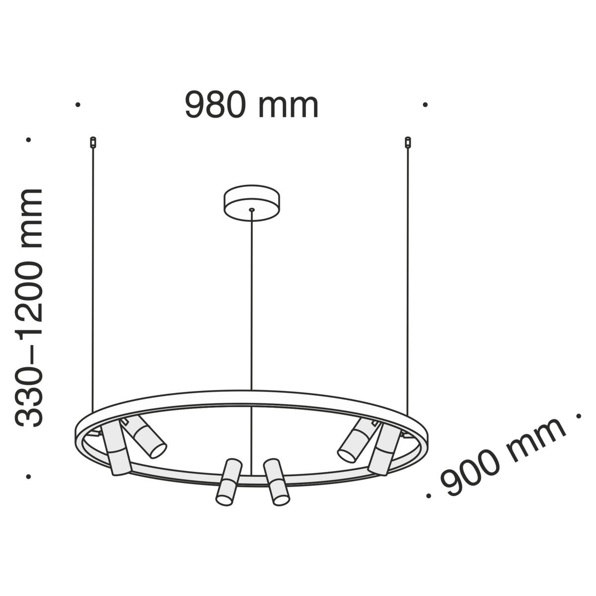 PENDELLEUCHTE  90/90/120 cm   - Weiss, Basics, Metall (90/90/120cm) - MAYTONI