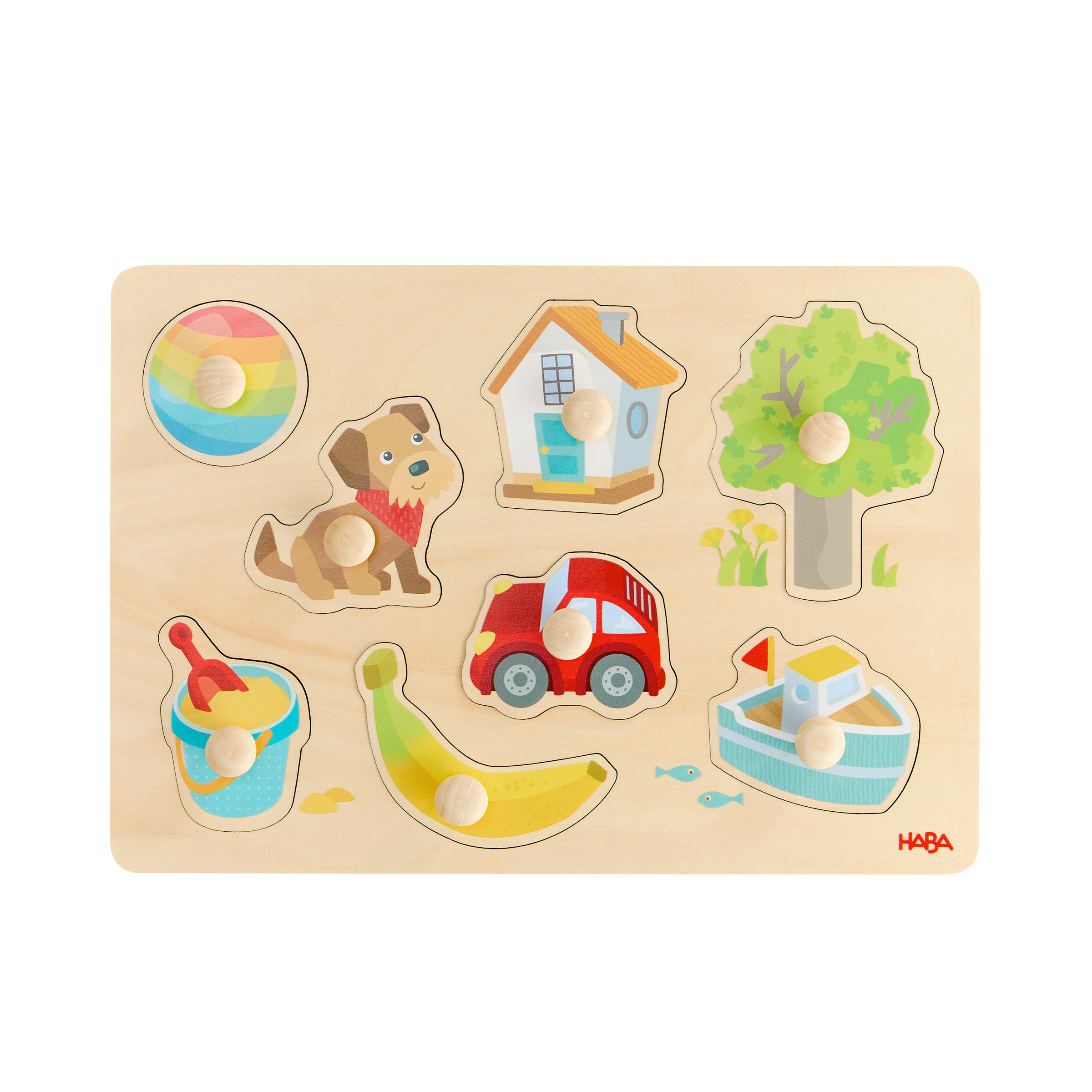 GREIFPUZZLE Erste Wörter  - Multicolor, Basics, Holz (30/21cm) - Haba