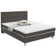 BOXSPRINGBETT 140/200 cm  in Dunkelgrau  - Dunkelgrau, Design, Textil/Metall (140/200cm) - Carryhome