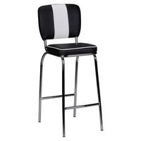 BÁRSZÉK műanyag fekete  - ezüst/fekete, Modern, műanyag/fém (40/110/38cm) - MID.YOU