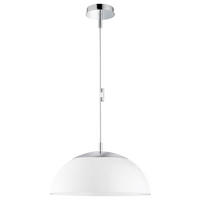 HÄNGELEUCHTE 45/170 cm  - Chromfarben/Weiß, Basics, Glas/Kunststoff (45/170cm) - Globo