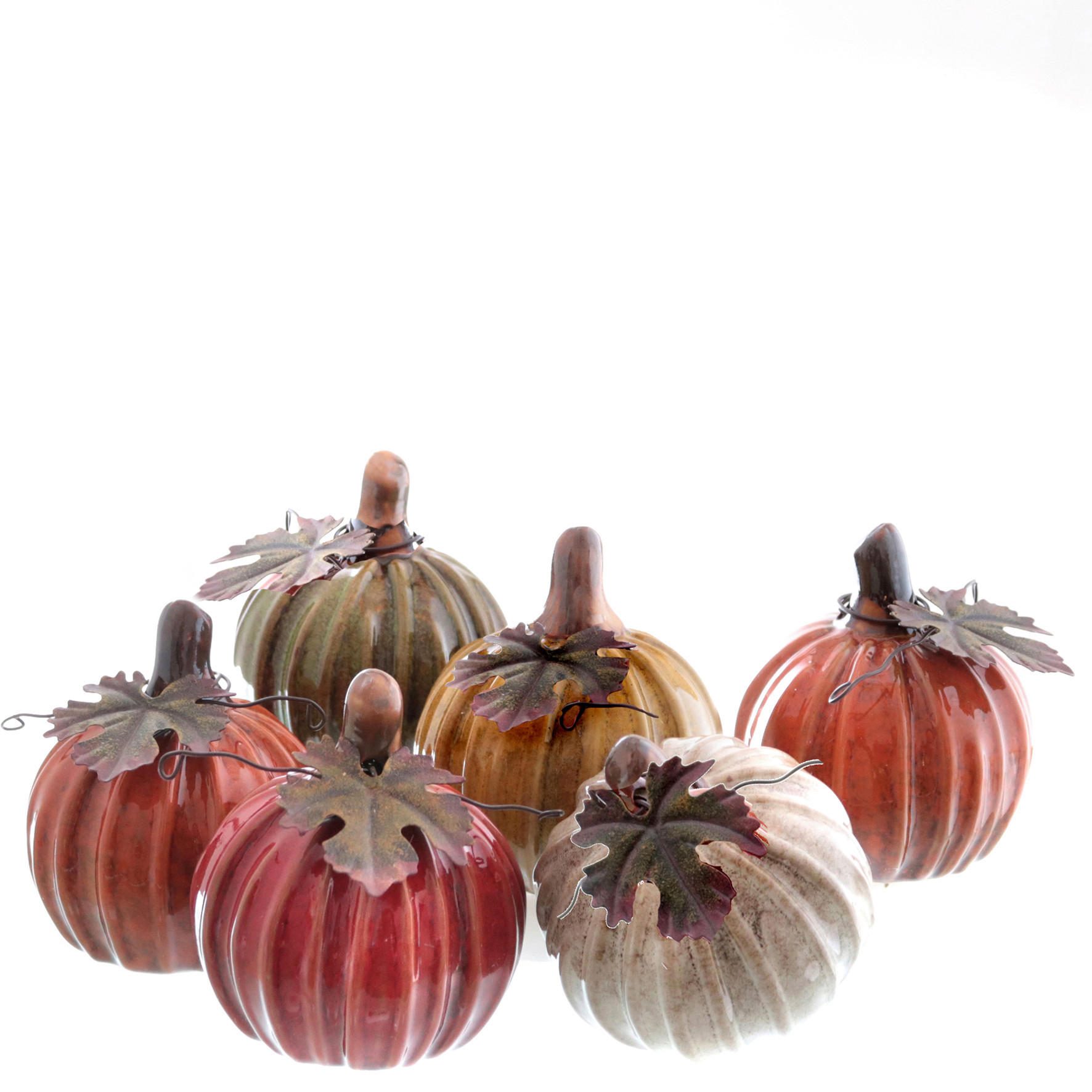 DEKOKÜRBIS - Beige/Rot, LIFESTYLE, Stein (6,5/8cm)