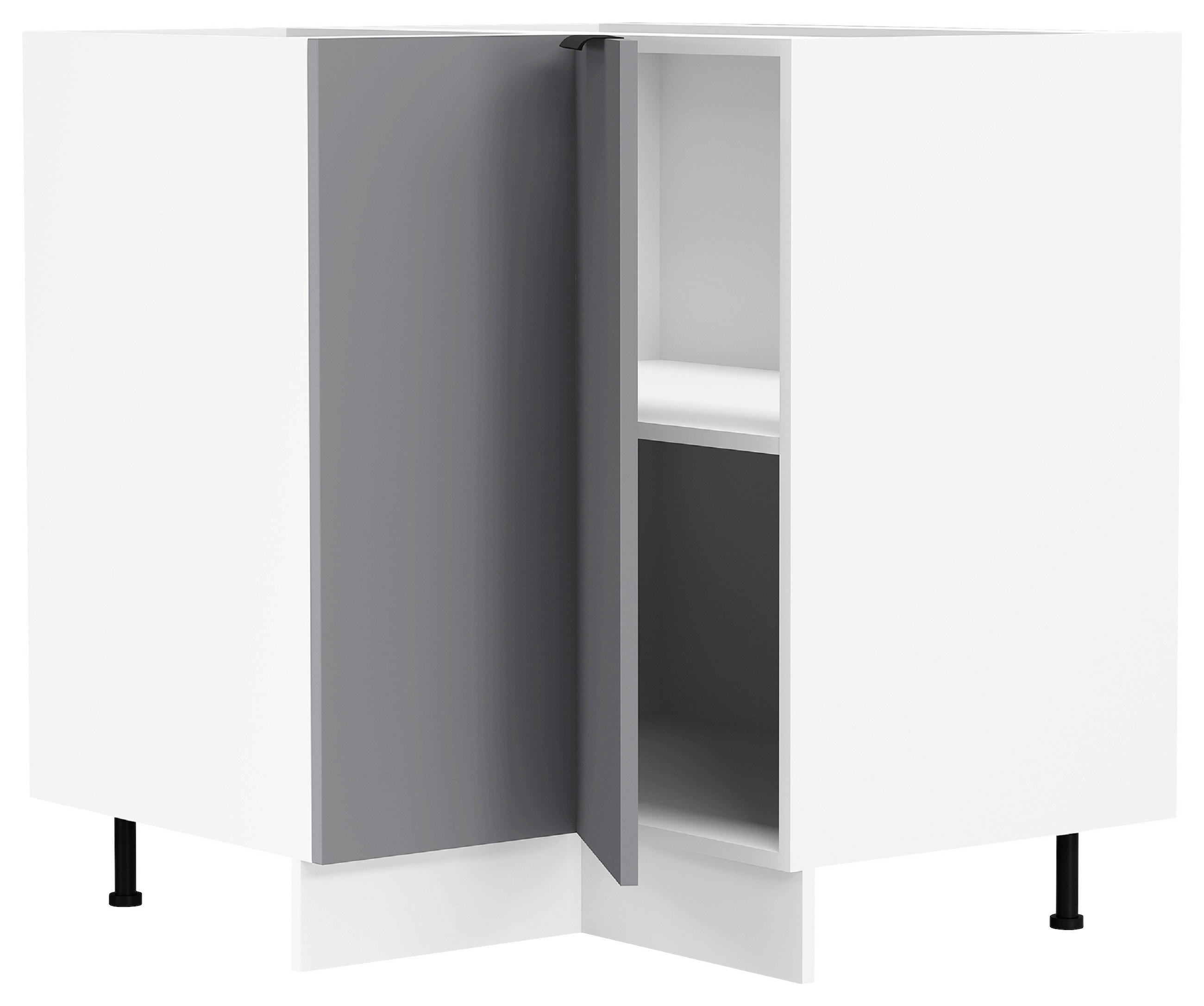 ECKUNTERSCHRANK 76/93/76 cm  - Weiss/Anthrazit, Trend, Holzwerkstoff/Kunststoff (76/93/76cm) - MID.YOU