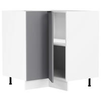 HÖRNBÄNKSKÅP 76/93/76 cm  i antracit, vit  - vit/svart, Trend, trämaterial/plast (76/93/76cm) - MID.YOU