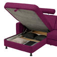 ECKSOFA in Webstoff Lila  165/257 cm  - Lila/Schwarz, Design, Kunststoff/Textil (165/257cm) - Xora