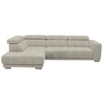 ECKSOFA in Chenille Beige  207/301 cm  - Chromfarben/Beige, Design, Textil (207/301cm) - Xora
