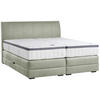 BOXSPRINGBETT 200/200 cm  in Pastellgrün  - Wengefarben/Pastellgrün, KONVENTIONELL, Holz/Textil (200/200cm) - Novel