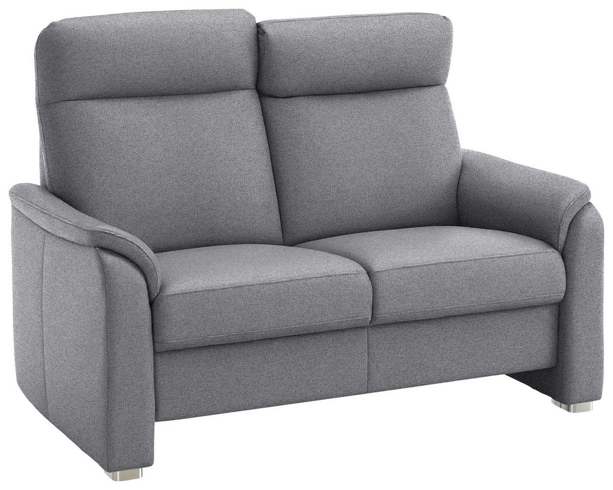 2-SITZER-SOFA  in Flachgewebe Grau  - Alufarben/Grau, KONVENTIONELL, Textil/Metall (156/107/95cm) - Beldomo Comfort