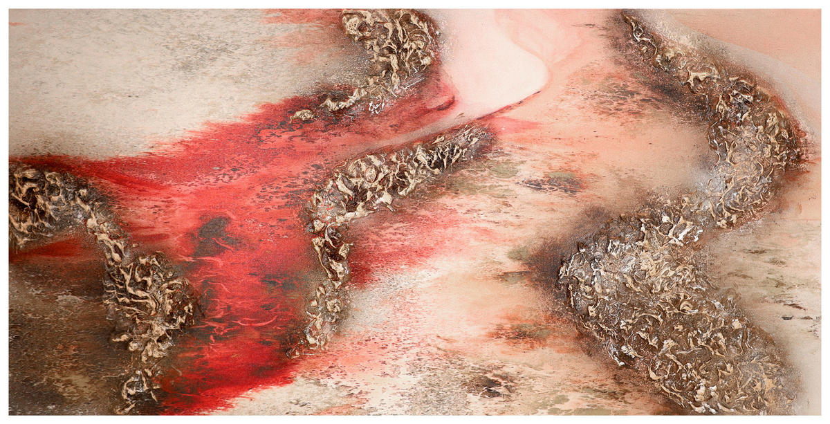 OLEJOMALBA, abstraktní, 140/70 cm  - vícebarevná, Konvenční, kompozitní dřevo/textil (140/70cm) - Monee