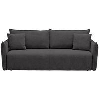 SCHLAFSOFA  mit Stoffauswahl, Liegefunktion, Rücken echt Webstoff Schwarz  - Schwarz, KONVENTIONELL, Kunststoff/Textil (224/90/107cm) - Carryhome