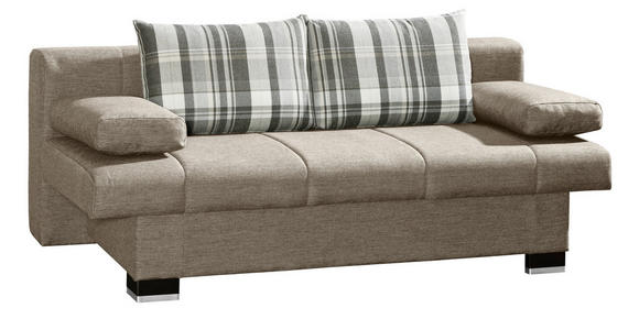 SCHLAFSOFA Beige  - Wengefarben/Beige, KONVENTIONELL, Holz/Textil (200/80/94cm) - Novel