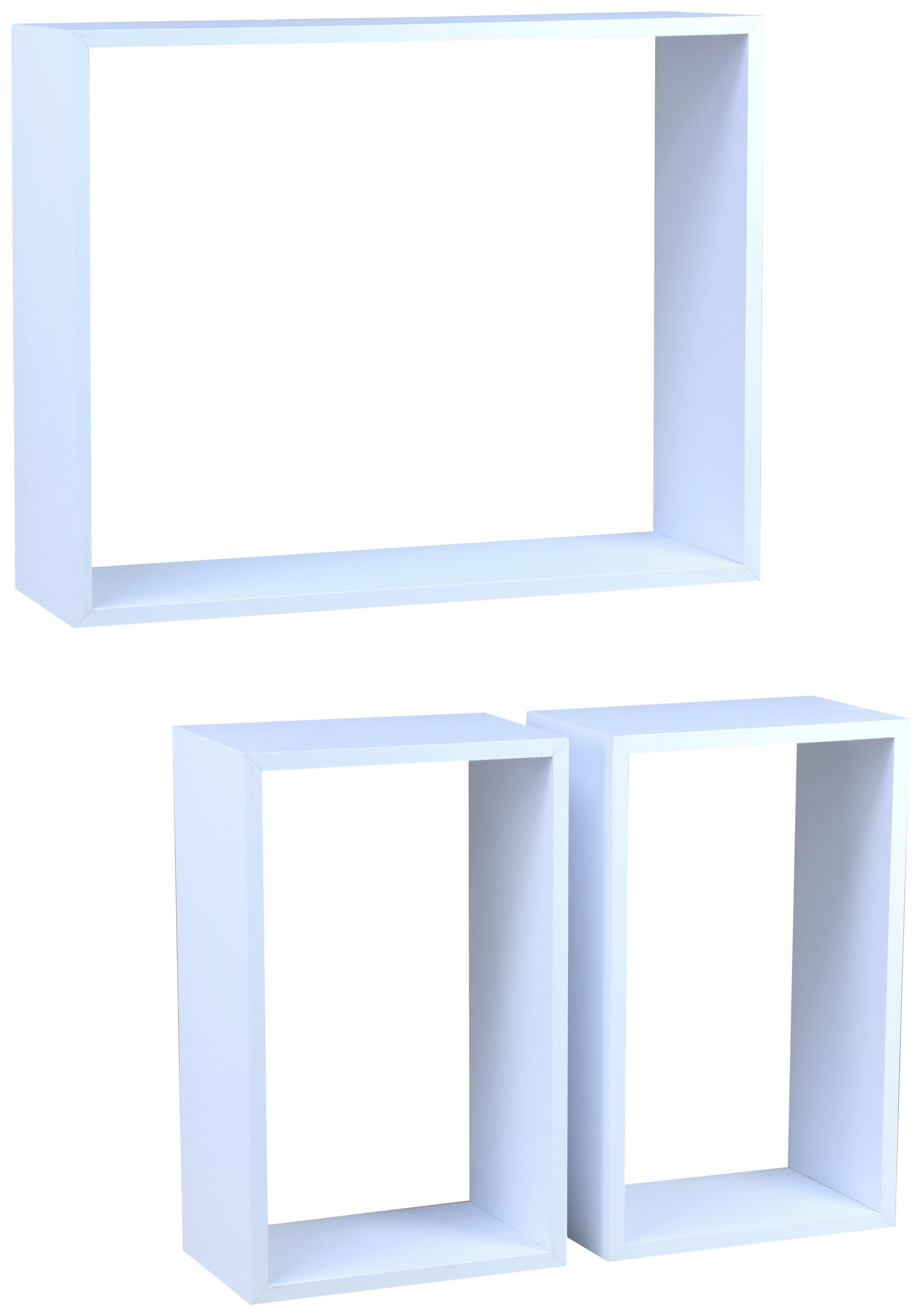 Wandregal Nizza B: 23 - 50 Cm Weiß 3-Teilig