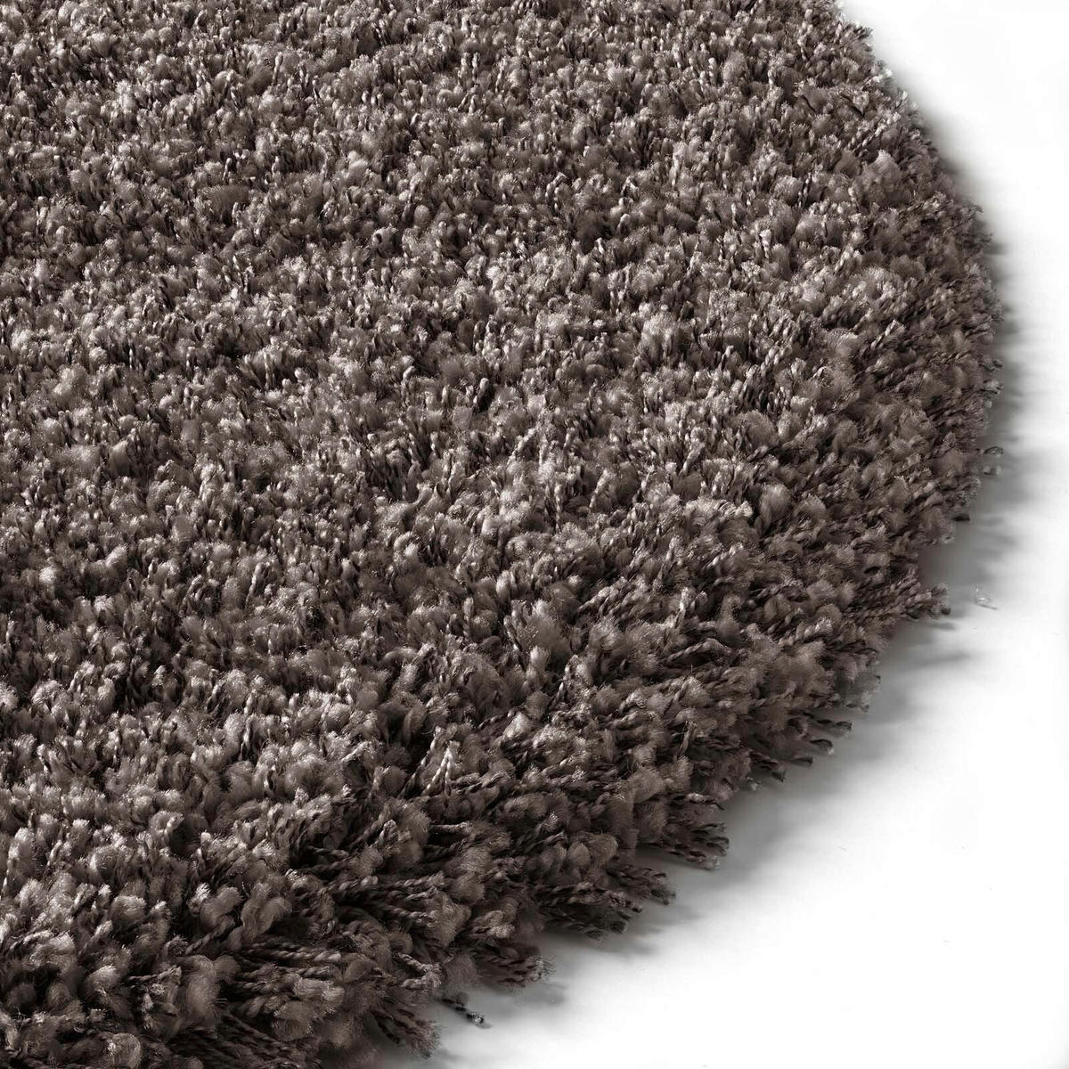 HOCHFLORTEPPICH 120 cm Anthrazit rund  - Anthrazit, Basics, Textil (120cm) - Novel