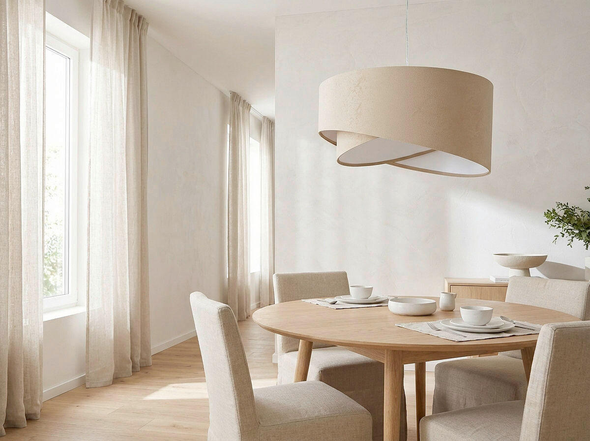 HÄNGELEUCHTE Galaxy 50/93 cm   - Beige/Weiß, Design, Kunststoff/Textil (50/93cm)