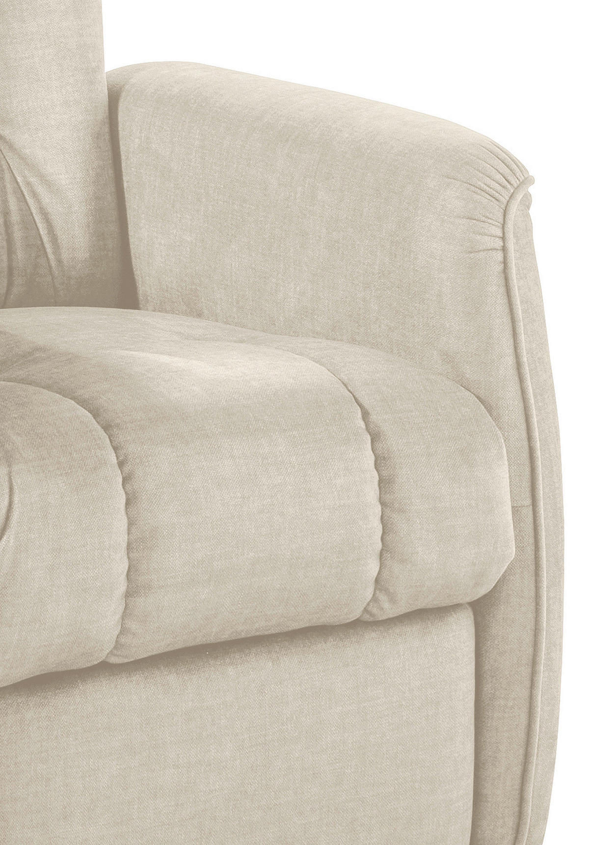 FERNSEHSESSEL in Velours Beige  - Beige/Schwarz, Design, Kunststoff/Textil (77/107/88cm) - Livetastic