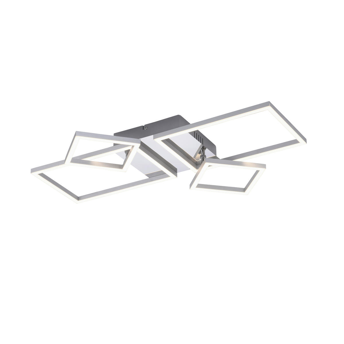 LED-DECKENLEUCHTE 65/75/33,8 cm   - Alufarben/Nickelfarben, Basics, Kunststoff/Metall (65/75/33,8cm)