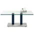 COUCHTISCH in Metall, Glas 110/70/46-65 cm - Blau/Edelstahlfarben, Design, Glas/Kunststoff (110/70/46-65cm) COUCHTISCH in Metall, Glas 110/70/46-65 cm - Blau/Edelstahlfarben, Design, Glas/Kunststoff (110/70/46-65cm)