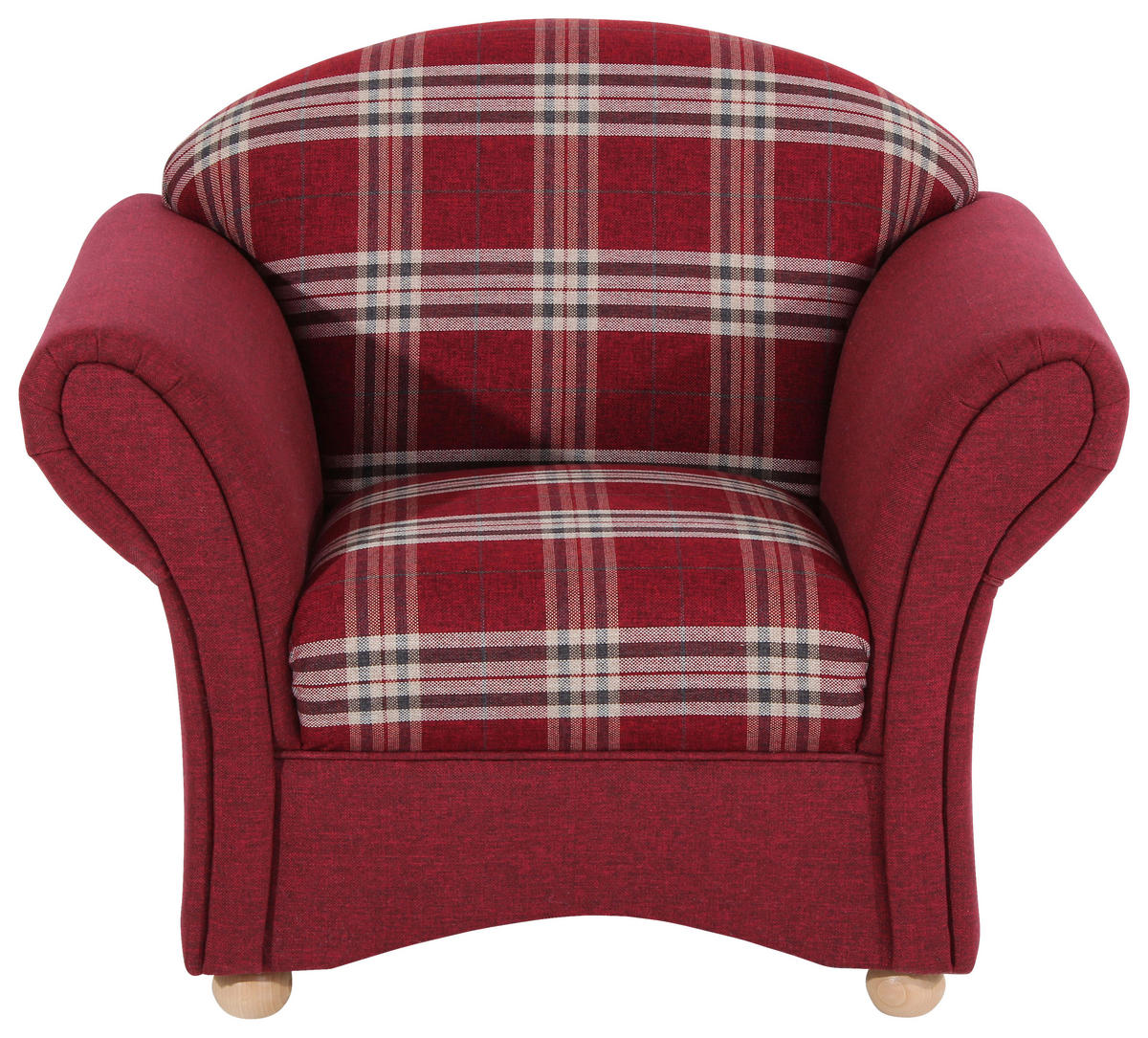 SESSEL in Flachgewebe Rot  - Buchefarben/Rot, Design, Holz/Textil (96/85/81cm) - Max Winzer