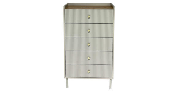HIGHBOARD SNOW in 70/121,6/40 cm - Eichefarben/Goldfarben, Design, Holzwerkstoff/Metall (70/121,6/40cm) - Xora