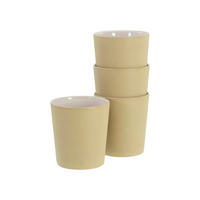 KAFFEEBECHERSET Futuro 4-teilig  - Beige/Weiß, Basics, Keramik (22,5/22,5/13,5cm) - Creatable