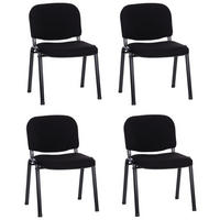 SADA KONFERENČNÍCH ŽIDLÍ 4 ks - černá, Basics, kov/textil (58/84/48cm) - MID.YOU