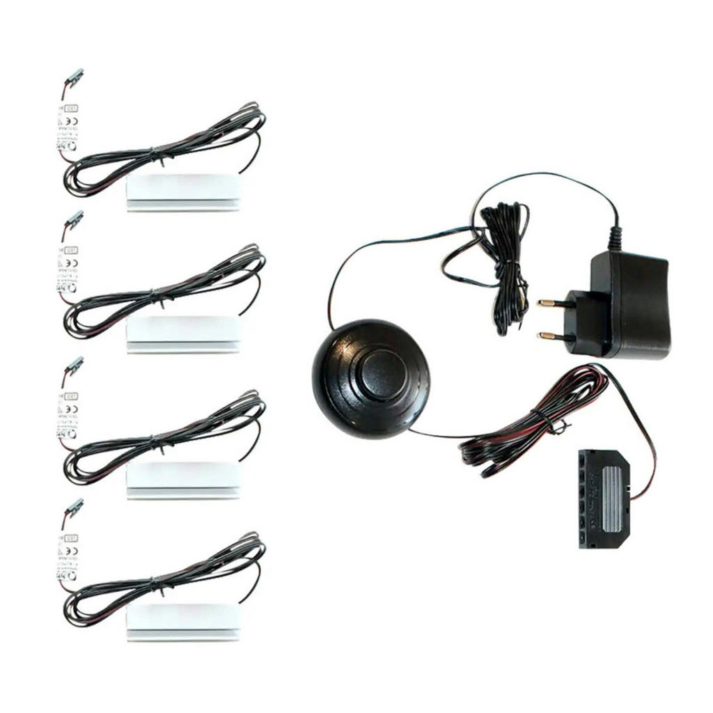 Glasbodenbeleuchtungs-Set Beleuchtung Schwarz Warmweiß