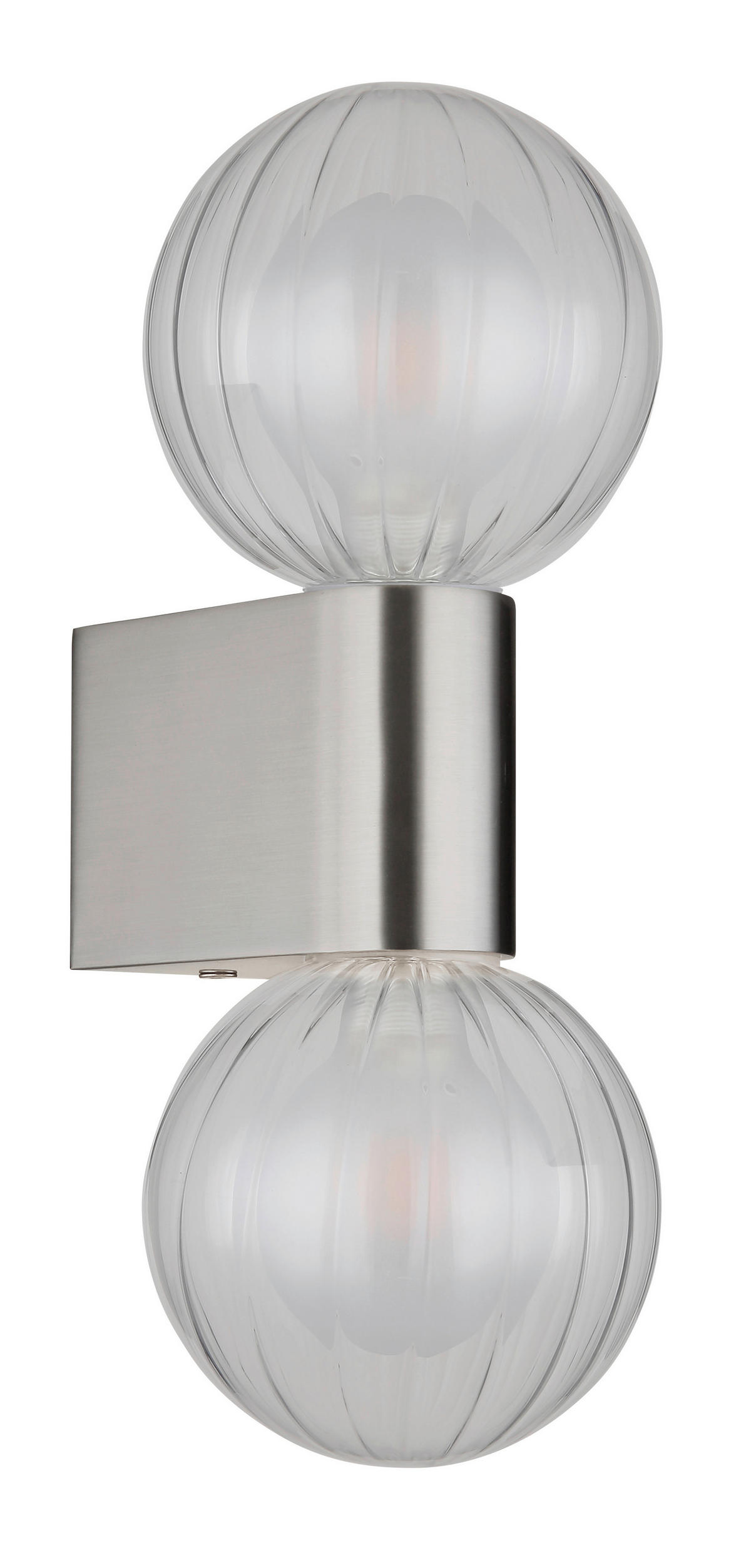 VÄGGLAMPA FÖR BADRUM 10/12/26,5 cm   - klar, Klassisk, metall/glas (10/12/26,5cm) - Globo